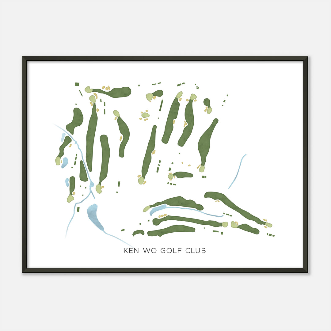Print of Ken-Wo Golf Club Modern Map