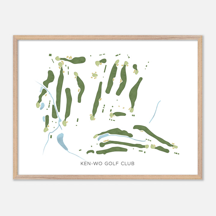 Print of Ken-Wo Golf Club Modern Map