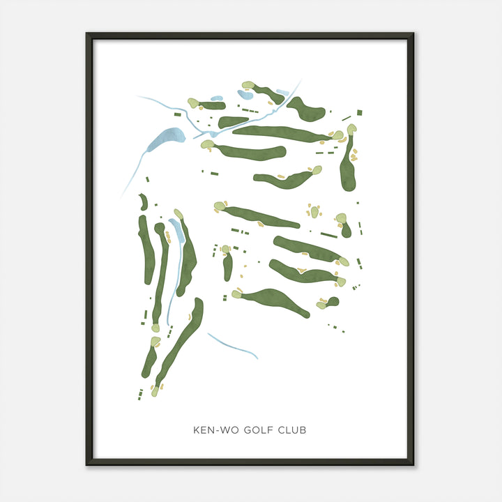 Print of Ken-Wo Golf Club Modern Map
