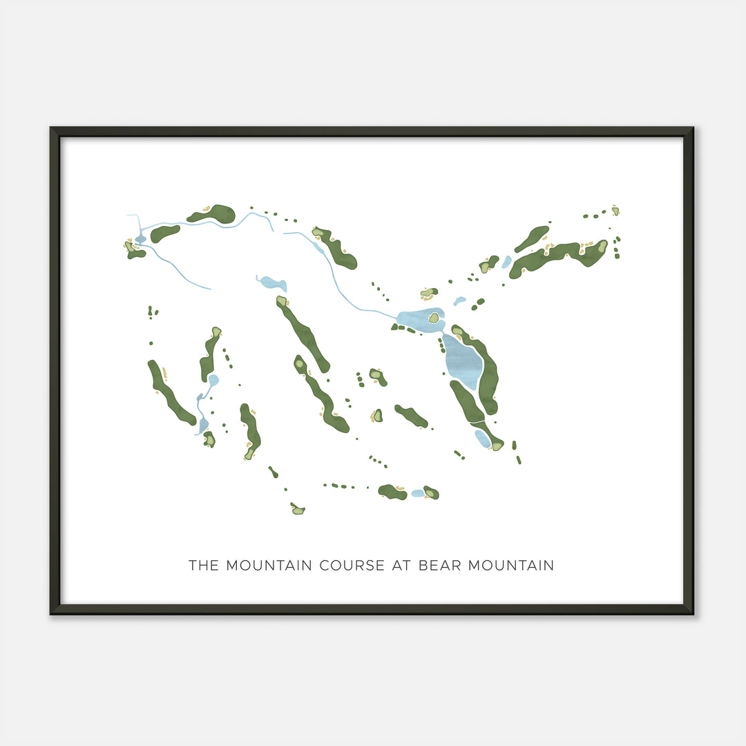 Print of The Mountain Course At Bear Mountain Modern Map