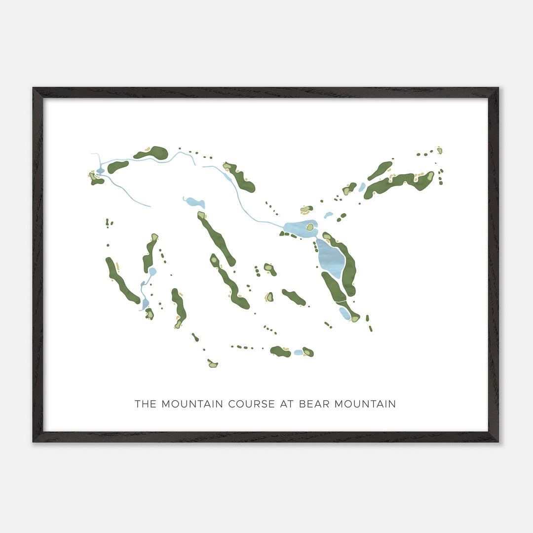 Print of The Mountain Course At Bear Mountain Modern Map