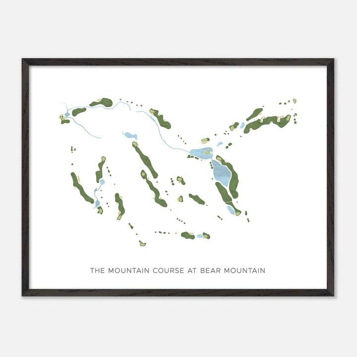 Print of The Mountain Course At Bear Mountain Modern Map