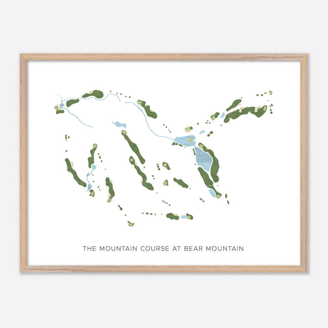 Print of The Mountain Course At Bear Mountain Modern Map