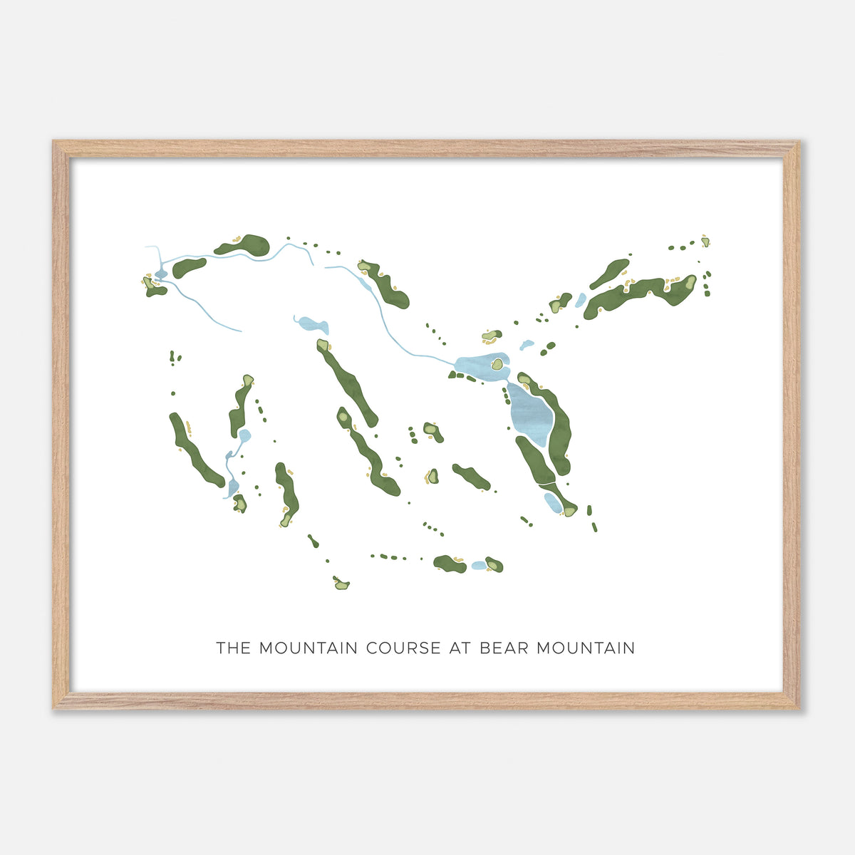 Print of The Mountain Course At Bear Mountain Modern Map