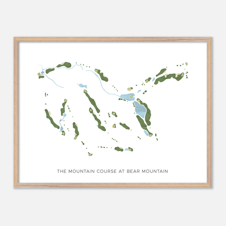 Print of The Mountain Course At Bear Mountain Modern Map