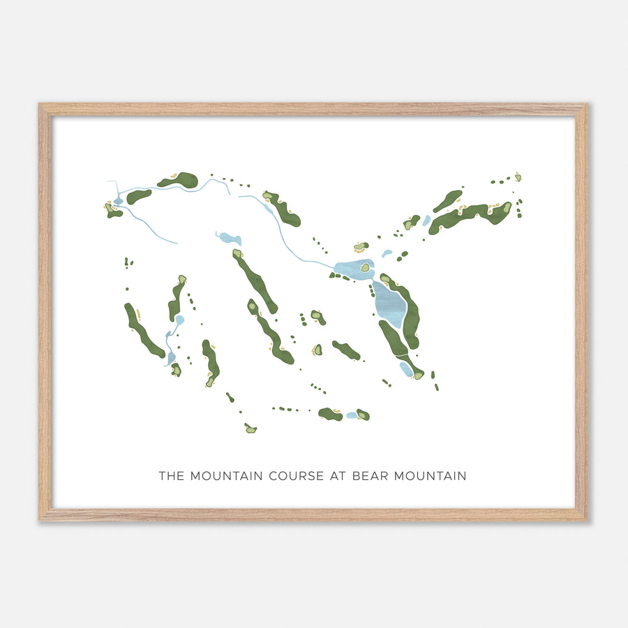 Print of The Mountain Course At Bear Mountain Modern Map