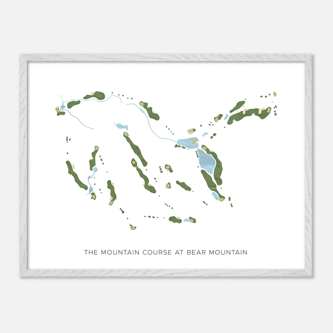 Print of The Mountain Course At Bear Mountain Modern Map