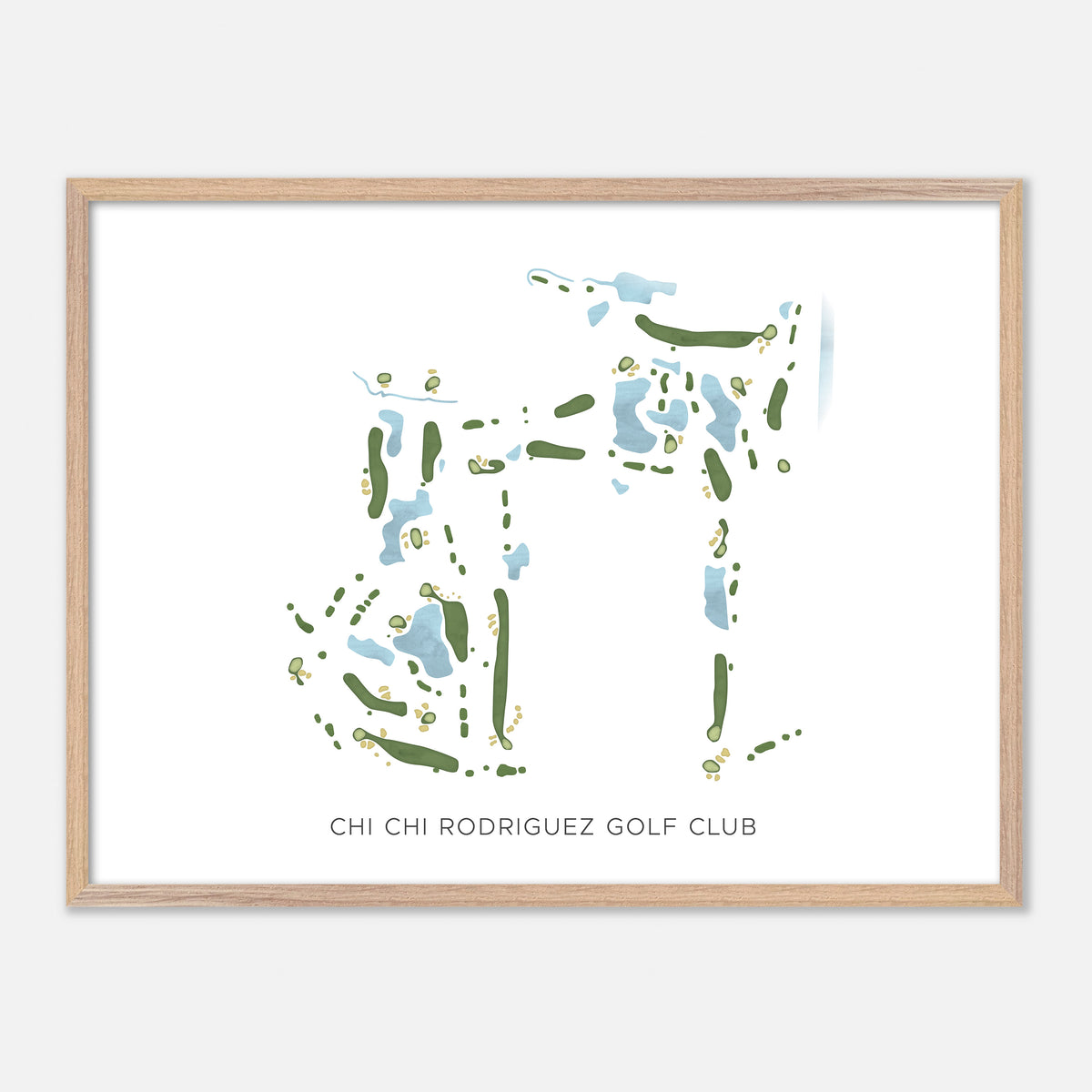 Print of Chi Chi Rodriguez Golf Club Modern Map
