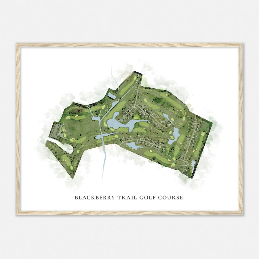 Print of Blackberry Trail Golf Course Classic Map