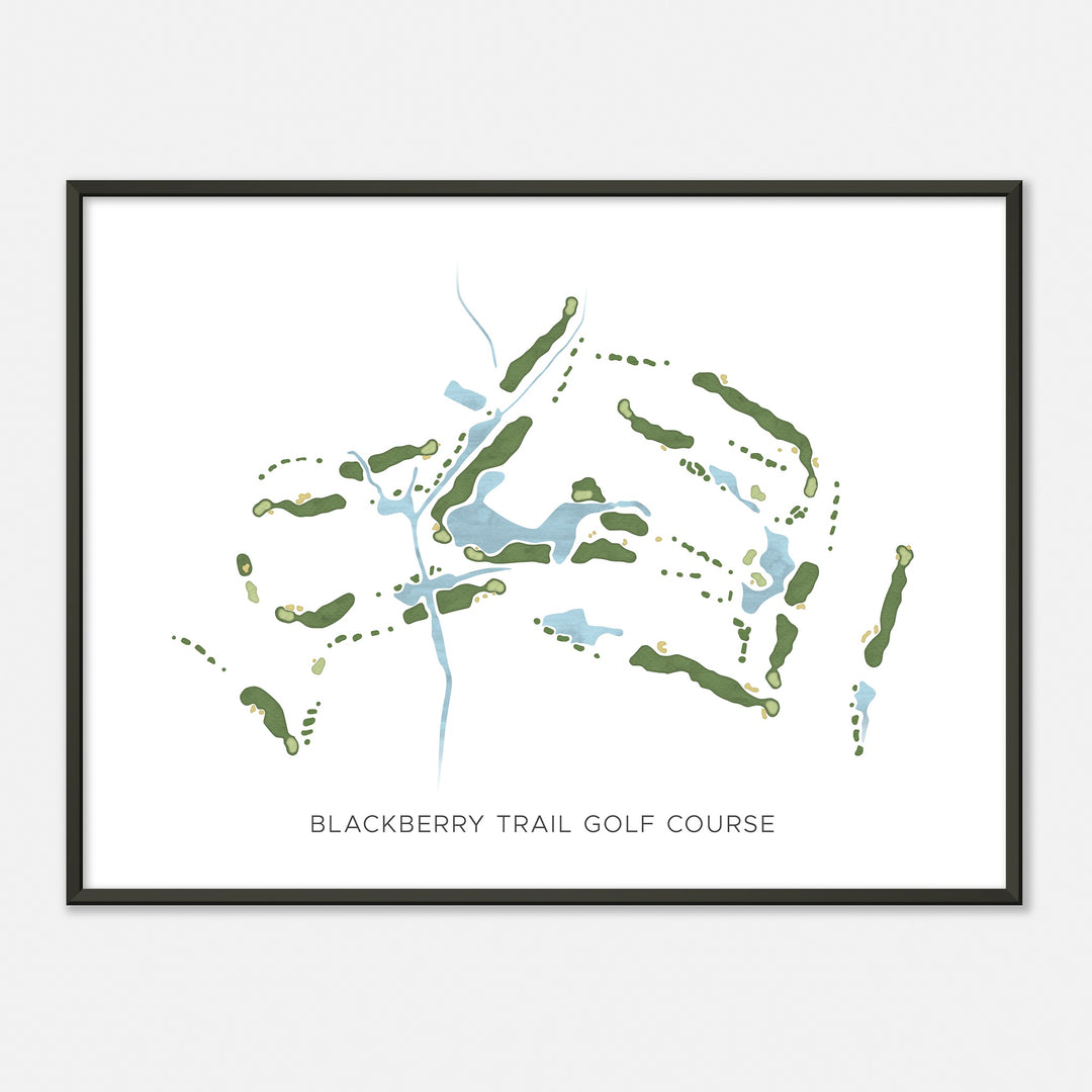 Print of Blackberry Trail Golf Course Modern Map