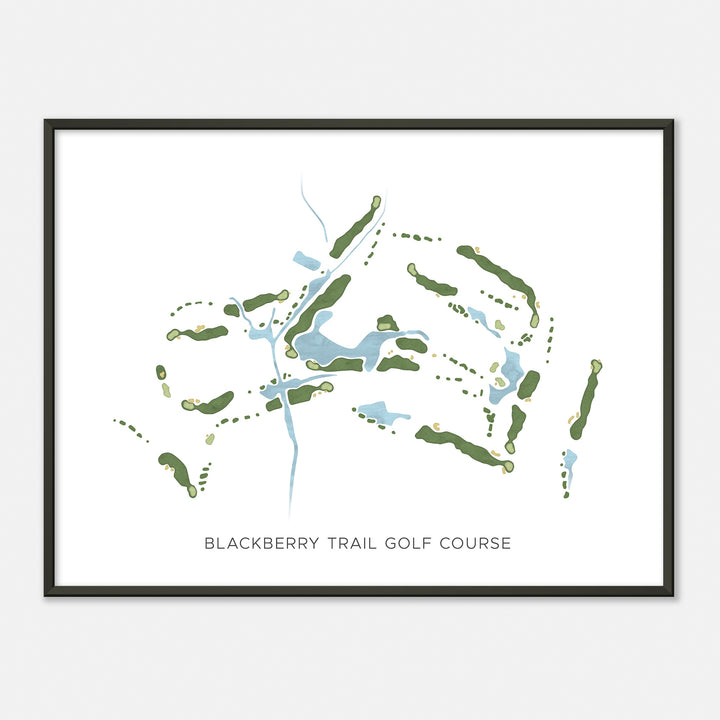 Print of Blackberry Trail Golf Course Modern Map