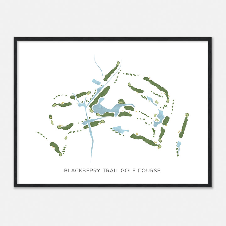 Print of Blackberry Trail Golf Course Modern Map