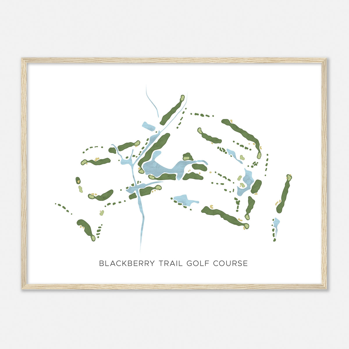 Print of Blackberry Trail Golf Course Modern Map