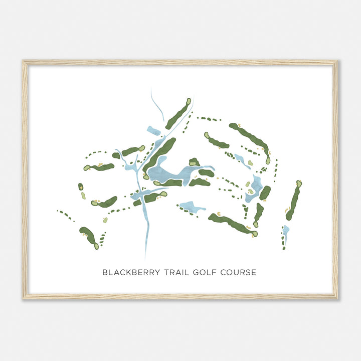 Print of Blackberry Trail Golf Course Modern Map