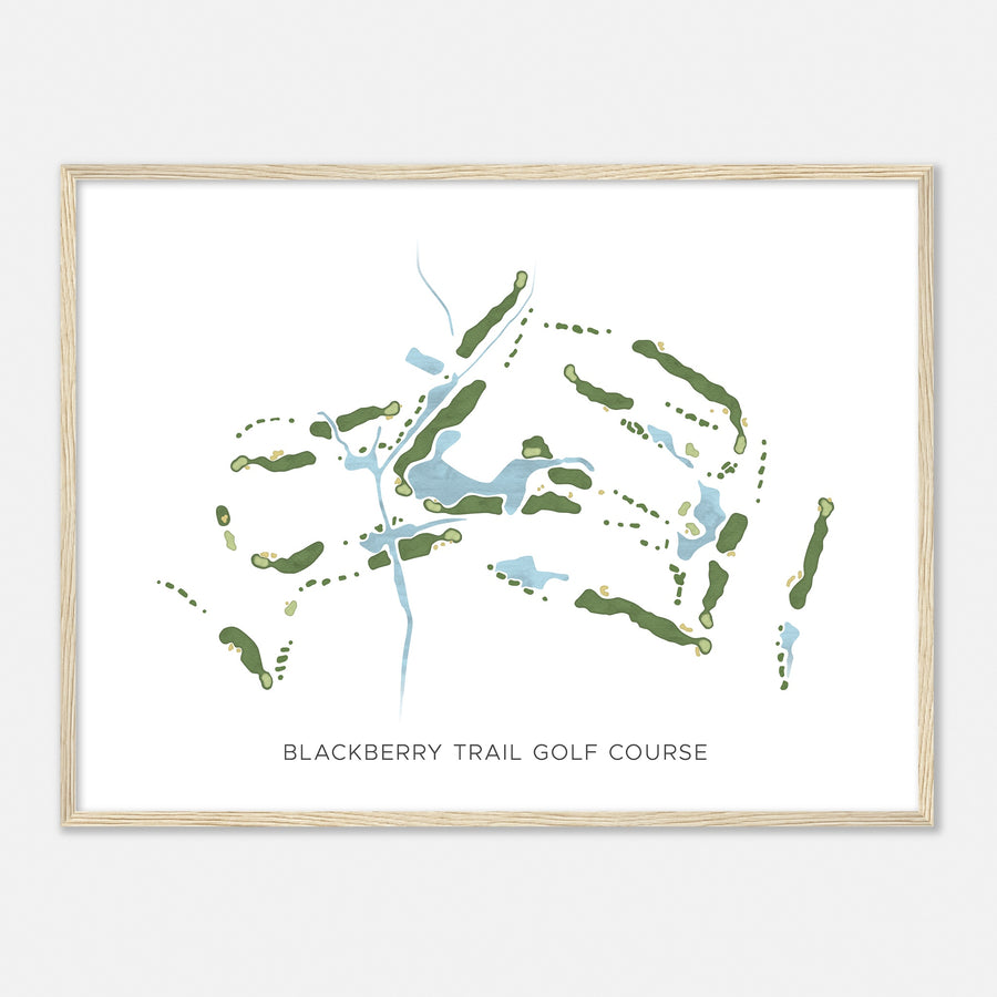 Print of Blackberry Trail Golf Course Modern Map