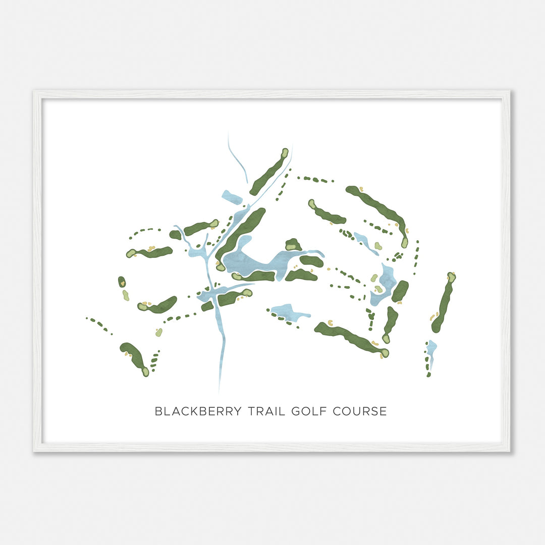 Print of Blackberry Trail Golf Course Modern Map