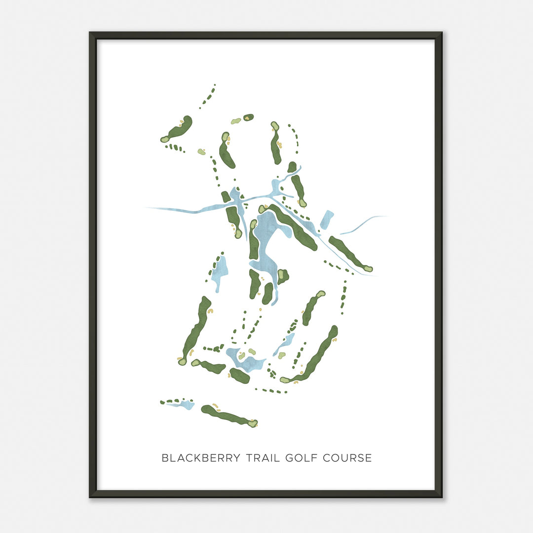 Print of Blackberry Trail Golf Course Modern Map