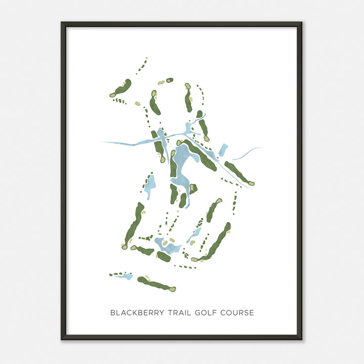 Print of Blackberry Trail Golf Course Modern Map