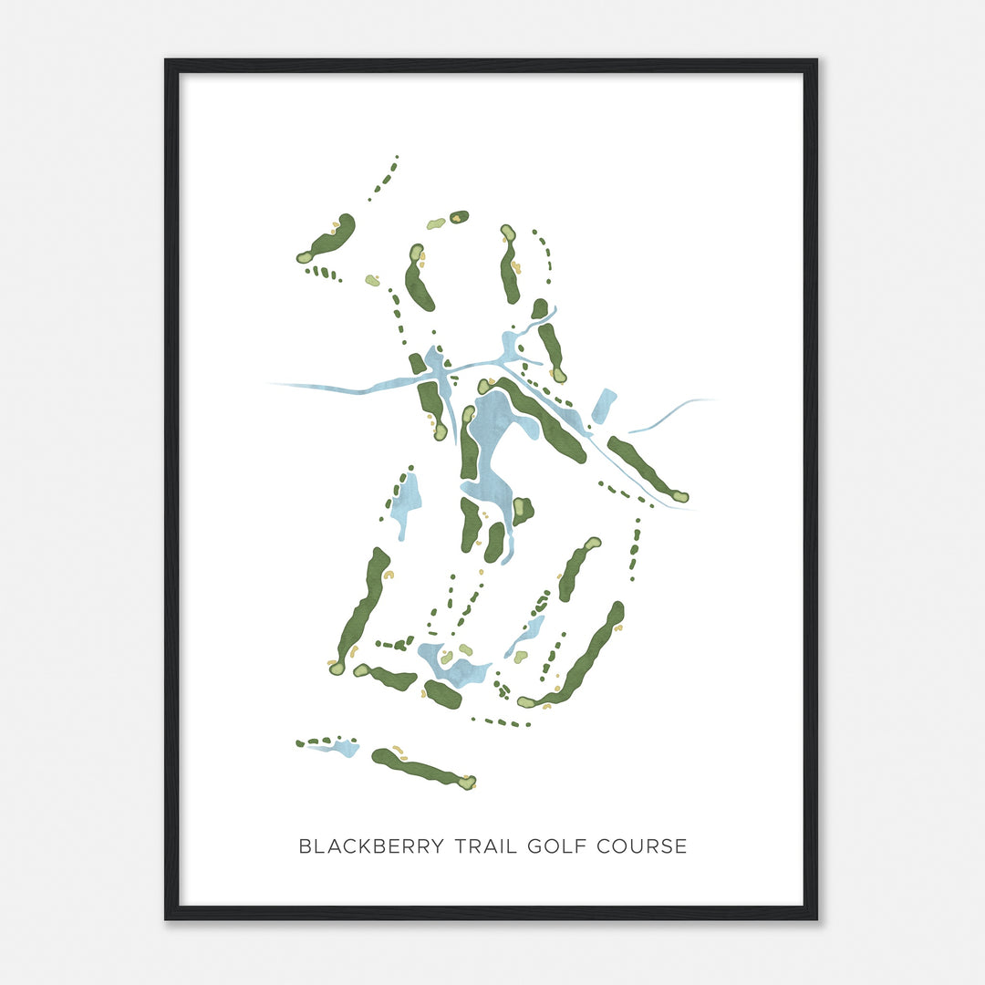 Print of Blackberry Trail Golf Course Modern Map