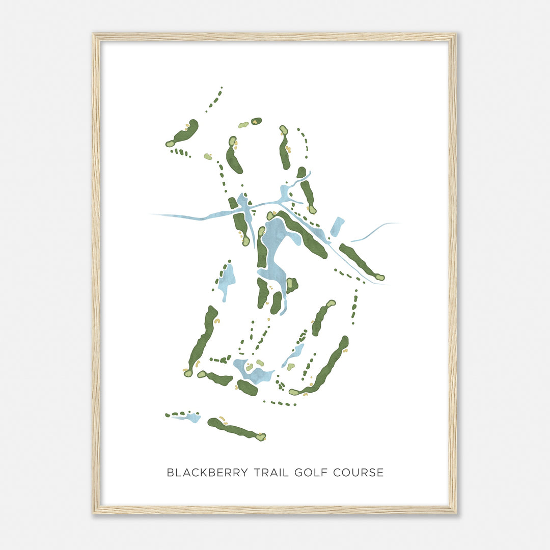 Print of Blackberry Trail Golf Course Modern Map