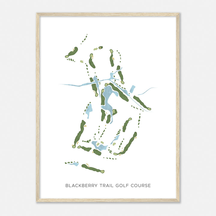 Print of Blackberry Trail Golf Course Modern Map