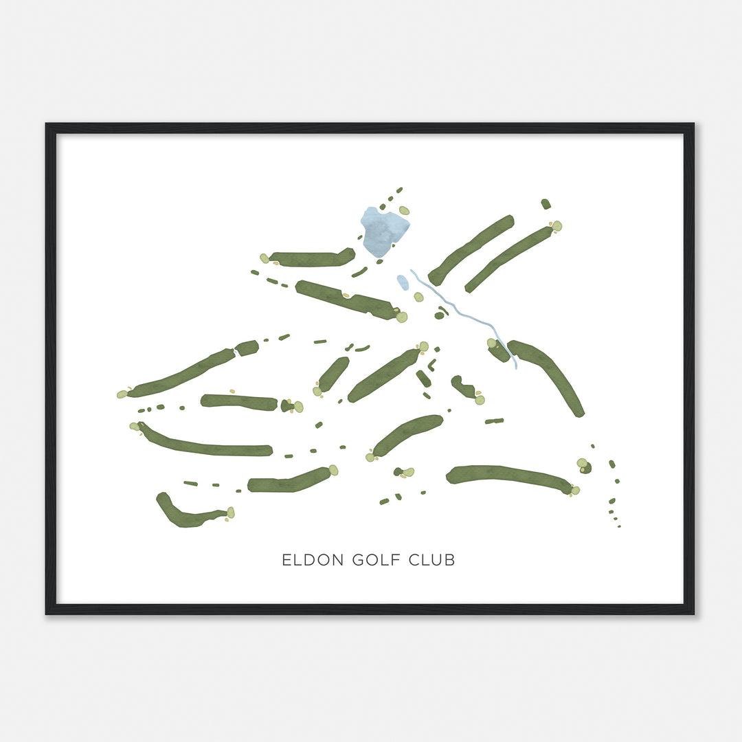 Print of Eldon Golf Club Modern Map