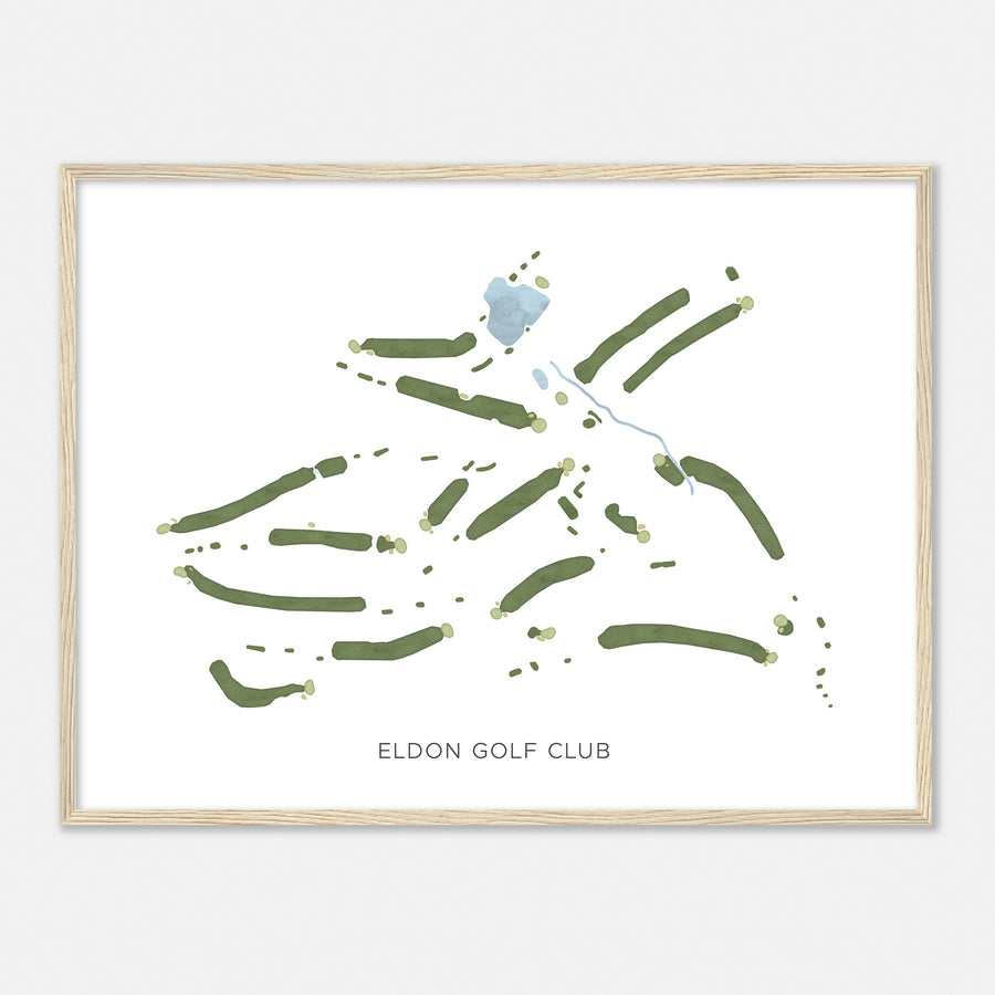 Print of Eldon Golf Club Modern Map