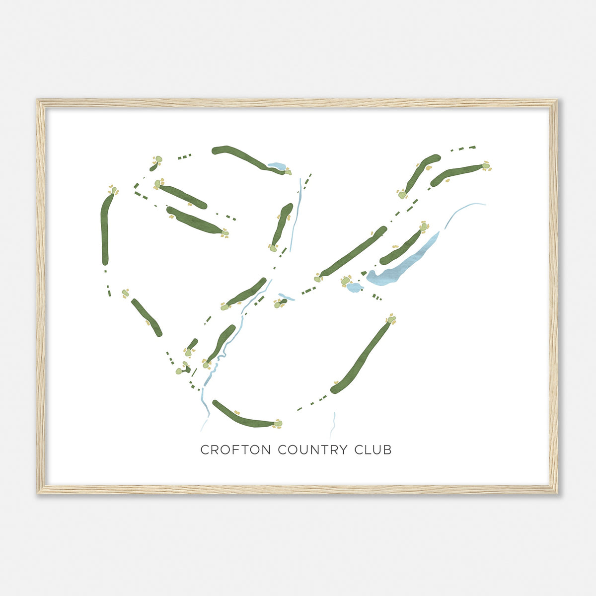 Print of Crofton Country Club Modern Map