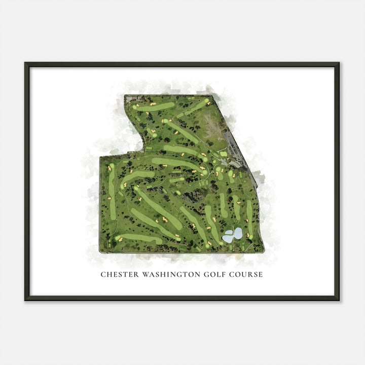 Print of Chester Washington Golf Course Classic Map