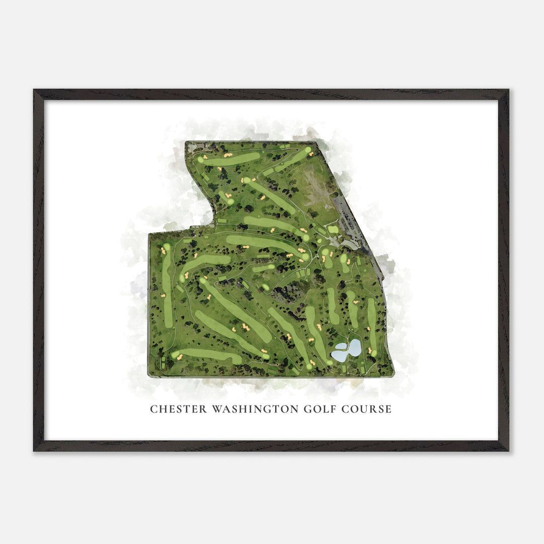 Print of Chester Washington Golf Course Classic Map