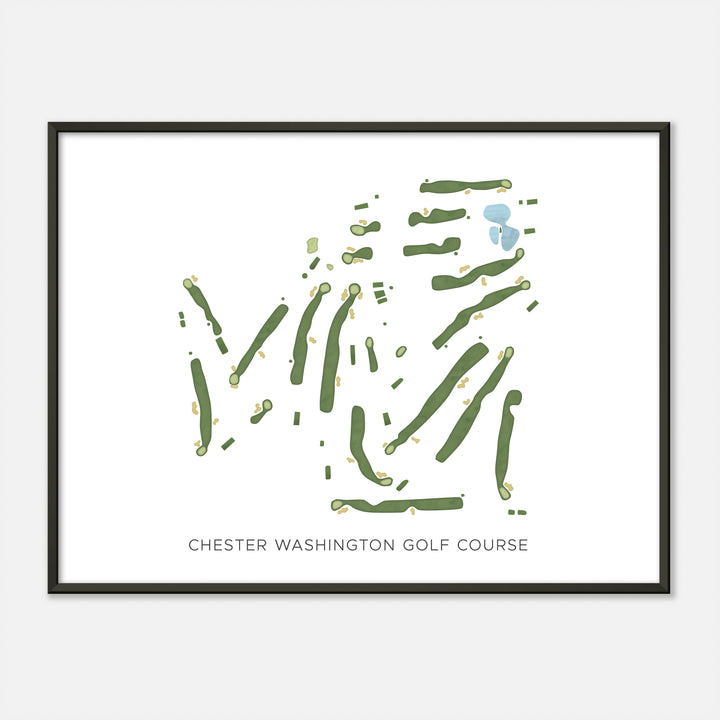 Print of Chester Washington Golf Course Modern Map