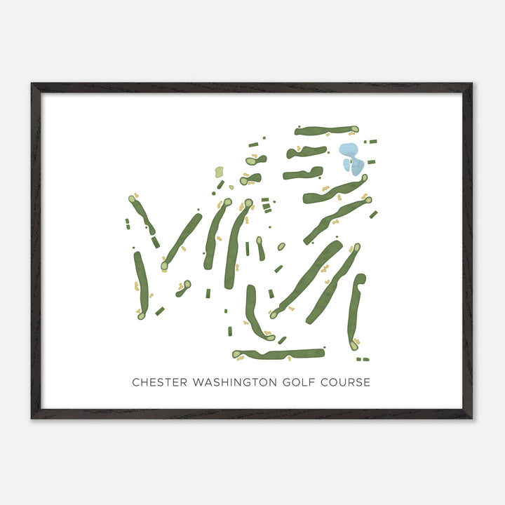 Print of Chester Washington Golf Course Modern Map