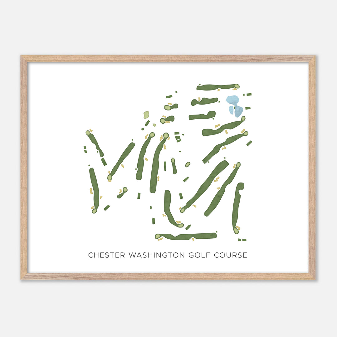 Print of Chester Washington Golf Course Modern Map