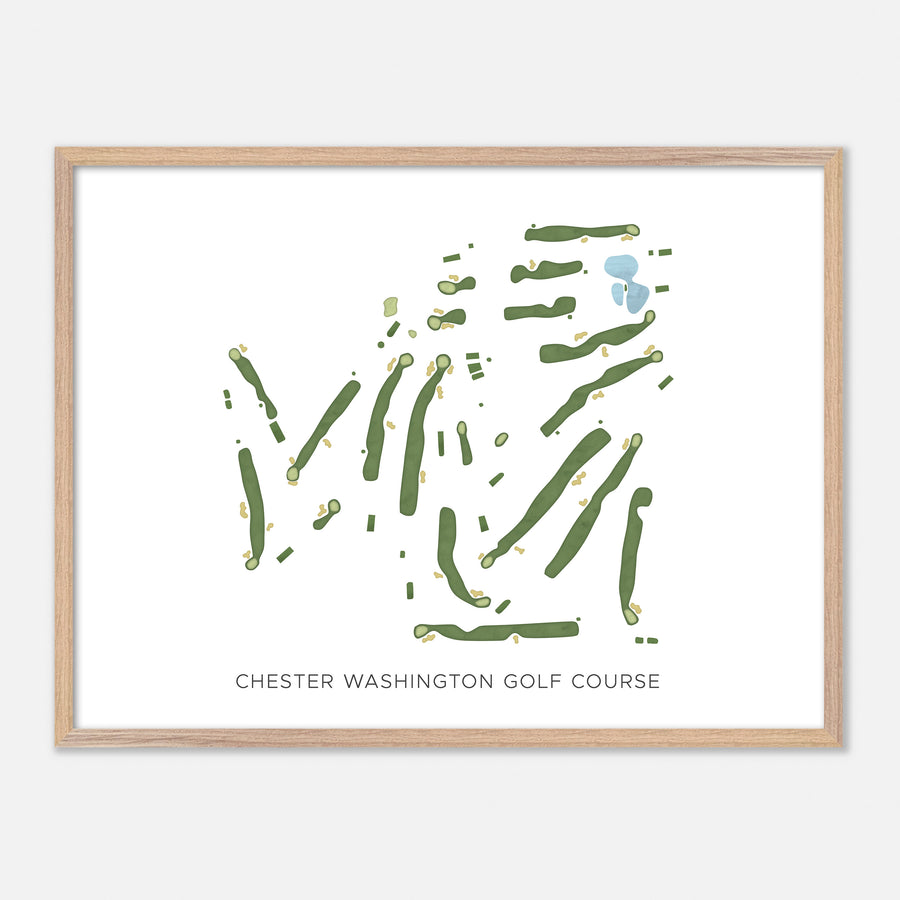 Print of Chester Washington Golf Course Modern Map
