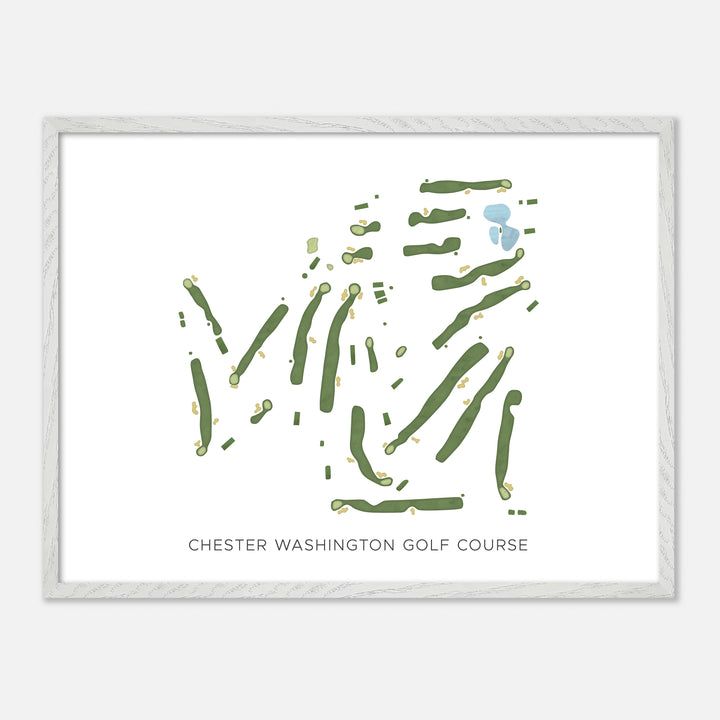 Print of Chester Washington Golf Course Modern Map