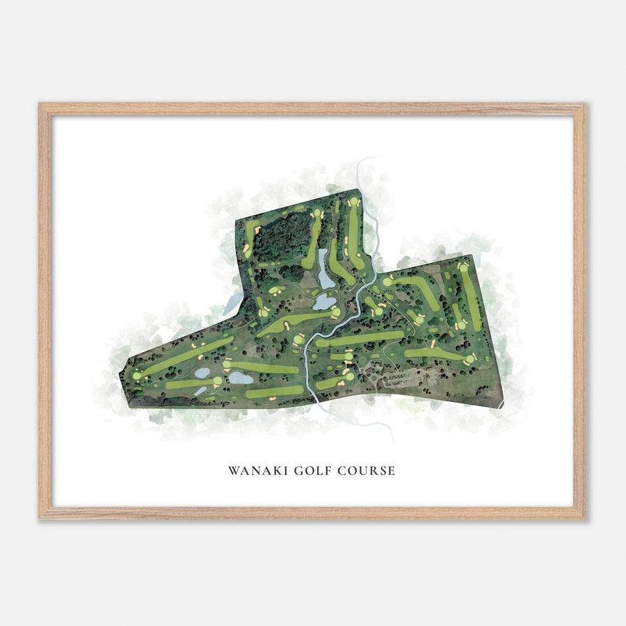 Print of Wanaki Golf Course Classic Map