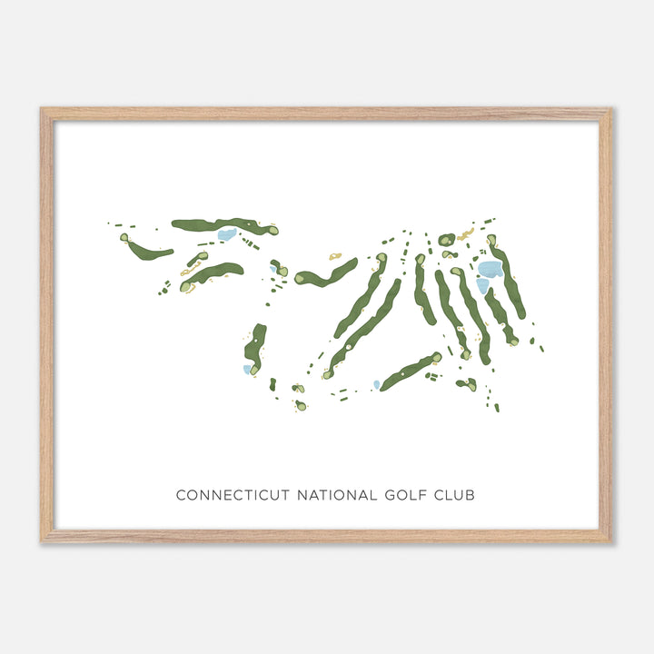 Print of Connecticut National Golf Club Modern Map