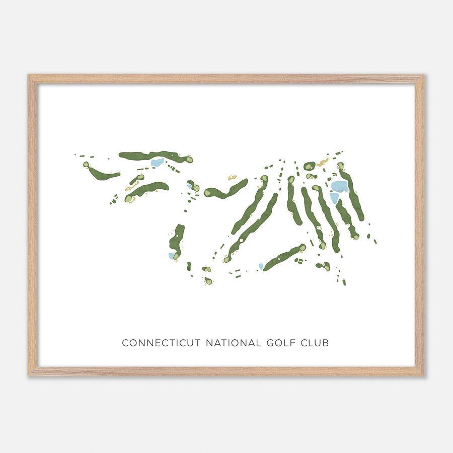 Print of Connecticut National Golf Club Modern Map