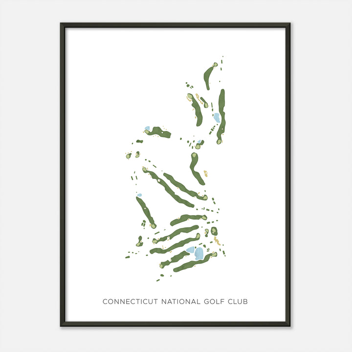Print of Connecticut National Golf Club Modern Map