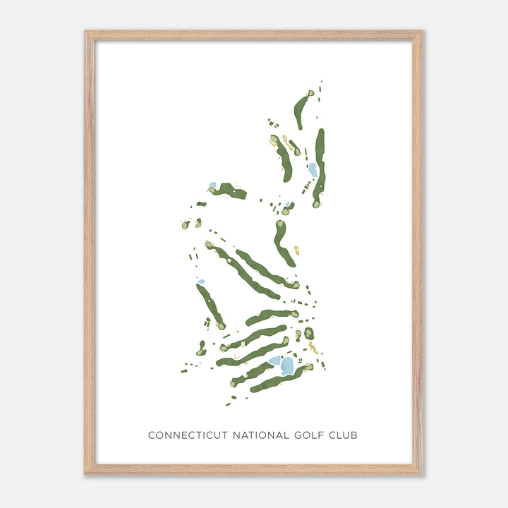Print of Connecticut National Golf Club Modern Map