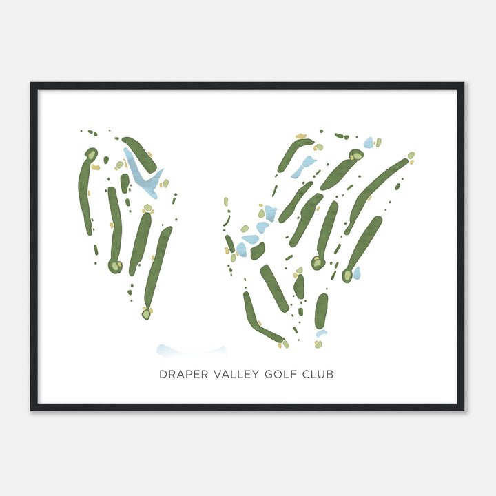 Print of Draper Valley Golf Club Modern Map