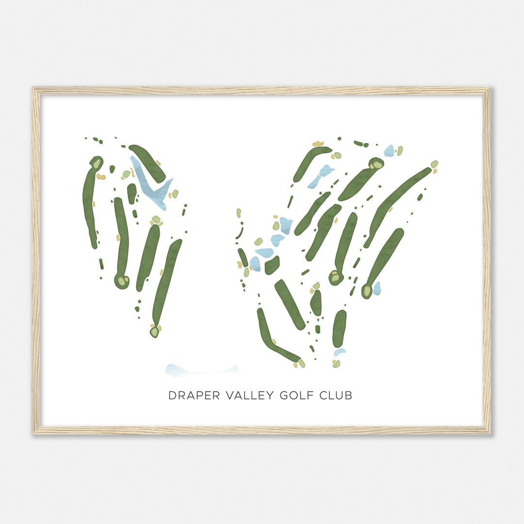 Print of Draper Valley Golf Club Modern Map