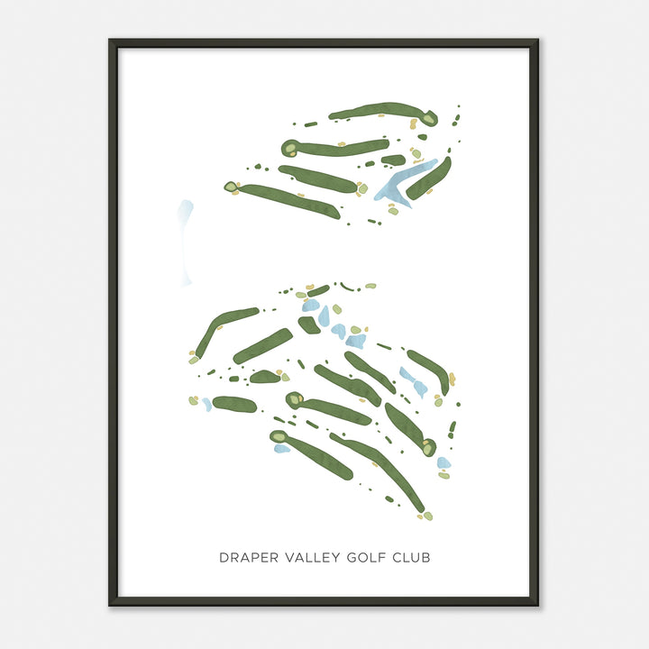 Print of Draper Valley Golf Club Modern Map