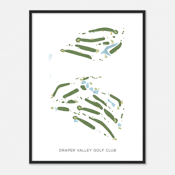 Print of Draper Valley Golf Club Modern Map