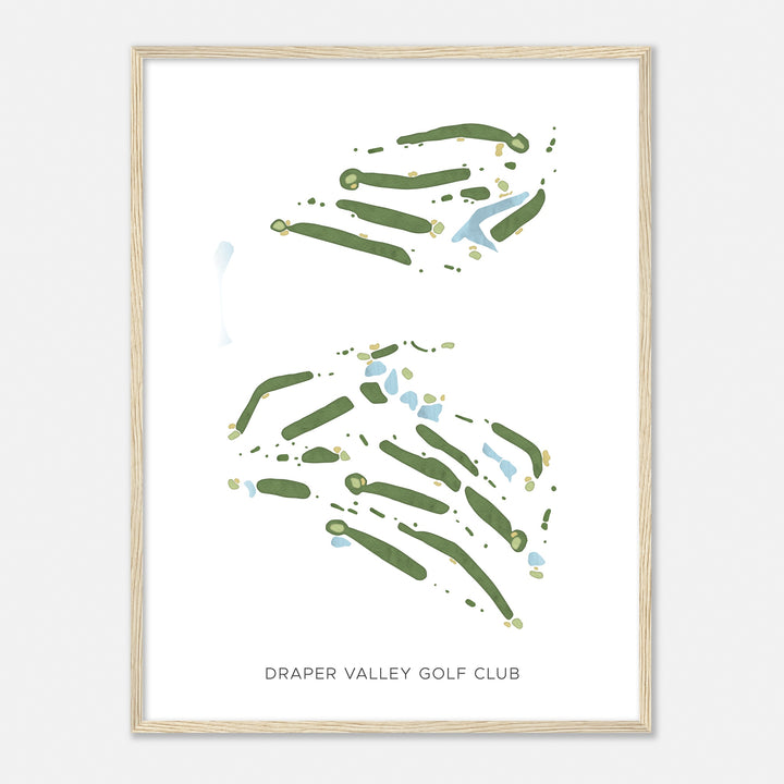 Print of Draper Valley Golf Club Modern Map