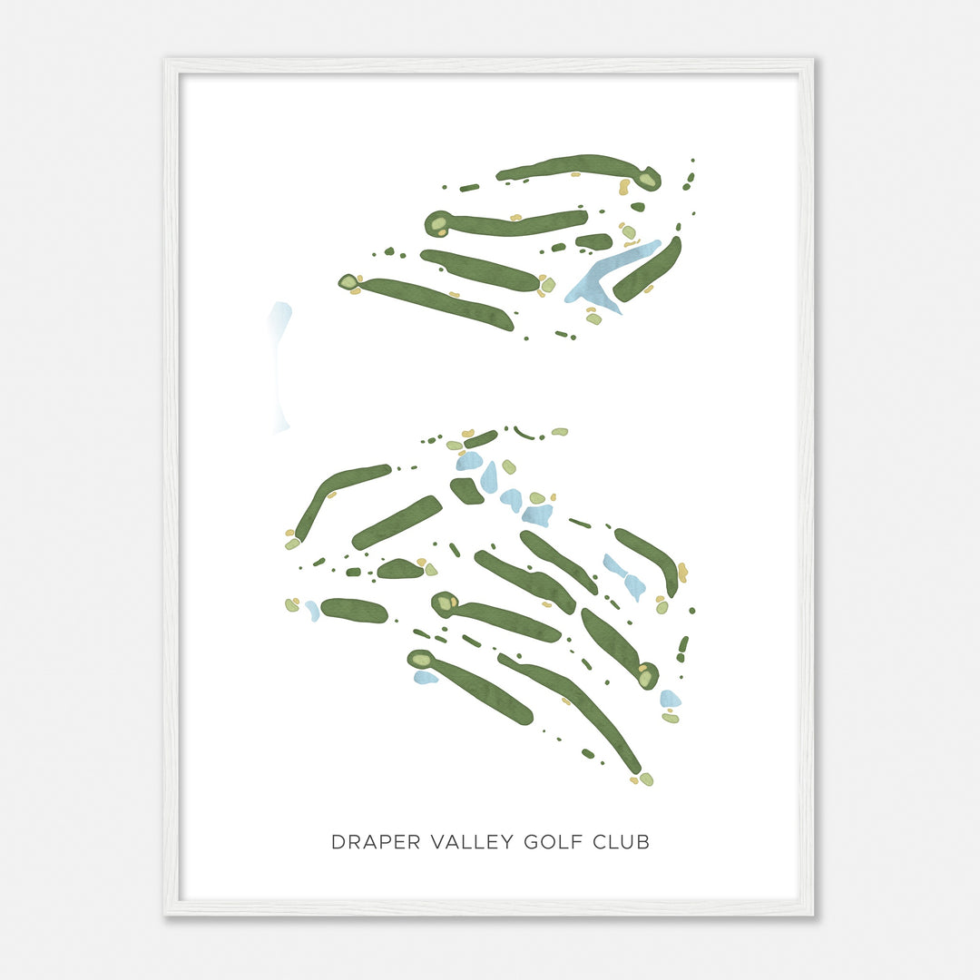 Print of Draper Valley Golf Club Modern Map