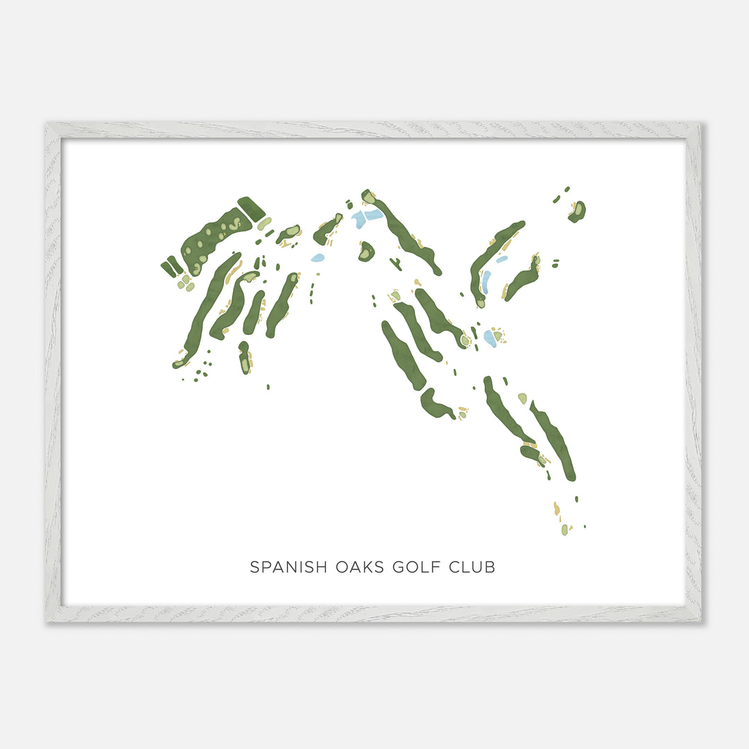 Print of Spanish Oaks Golf Club Modern Map