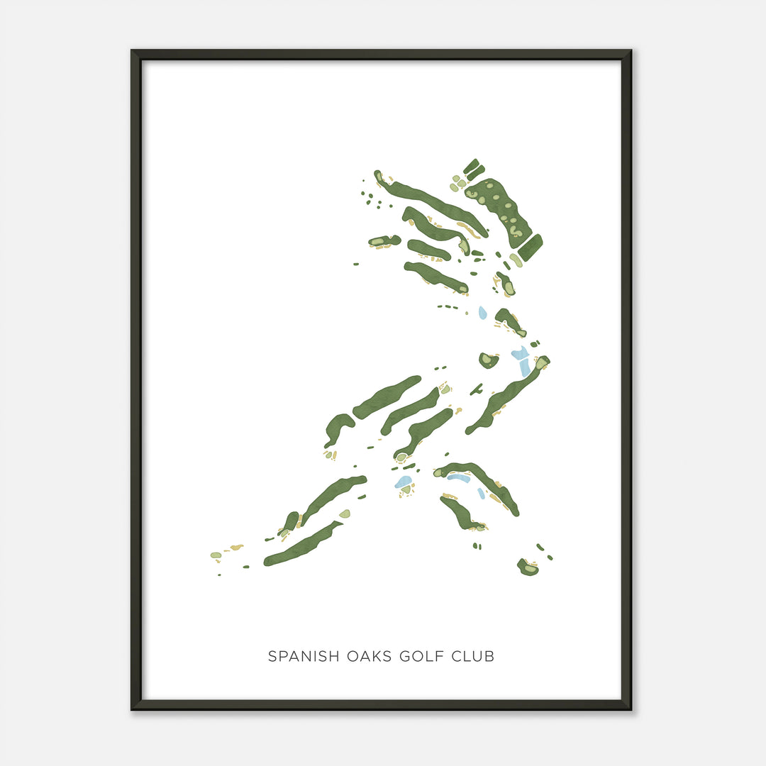 Print of Spanish Oaks Golf Club Modern Map