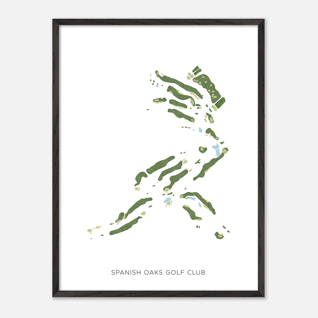 Print of Spanish Oaks Golf Club Modern Map