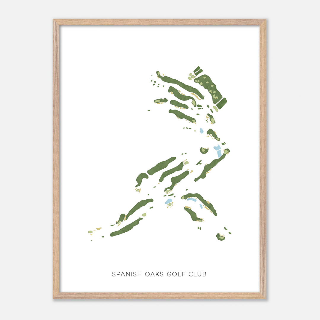 Print of Spanish Oaks Golf Club Modern Map